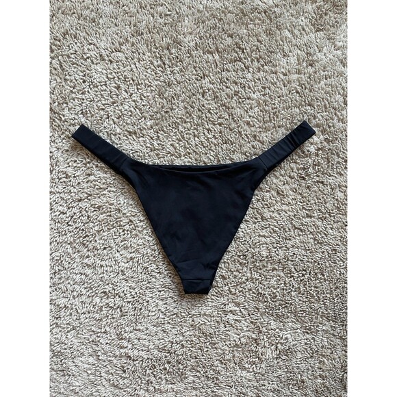 Frankies Bikinis Stormy Cheeky Bikini Bottom in Black Size LARGE - Picture 3 of 6